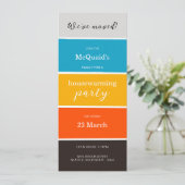 Red Yellow Blue House Warming Party Invitation (Debout devant)