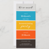 Red Yellow Blue House Warming Party Invitation (Devant)