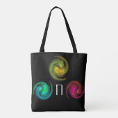 RED YELLOW BLUE LIGHT VORTEX Monogram zwart Draagtas (Achterkant)