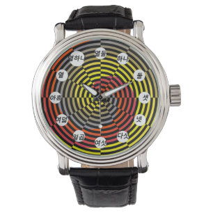 Red Yellow Blue Spiral (Koreaans) door Kenneth Yon Horloge