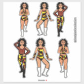 Red Yellow Camo Silver Dancer #2 Sticker (Vel)