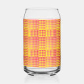 Red Yellow Checker Abstract Pattern Blikvorm Glas (Voorkant)