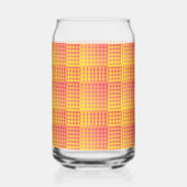 Red Yellow Checker Abstract Pattern Blikvorm Glas (Rechts)