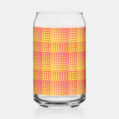 Red Yellow Checker Abstract Pattern Blikvorm Glas (Links)