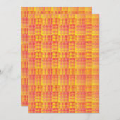 Red Yellow Checker Abstract Pattern Kaart (Voorkant / Achterkant)