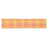 Red Yellow Checker Abstract Pattern Korte Tafelloper (Horizontaal)