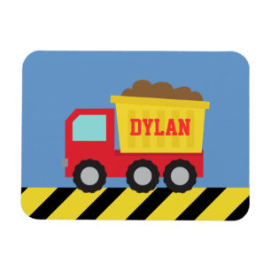 Red Yellow Dump Truck Kinder Personated Magnet Magneet