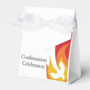 Red Yellow Fire and Dove Confirmation Bedankdoosjes