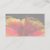 Red Yellow Hibiscus Floral Visitekaartje (Achterkant)