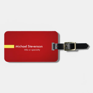 Red Yellow Modern unieke consultant Bagagelabel