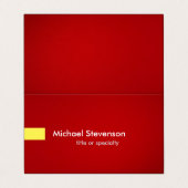 Red Yellow Modern unieke consultant Visitekaartjes (Buitenkant ongevouwen)