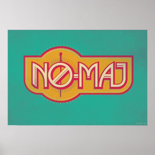 Red & Yellow NO-MAJ™-badge Poster (Voorkant)