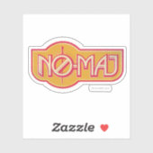 Red & Yellow NO-MAJ™-badge Sticker (Vel)