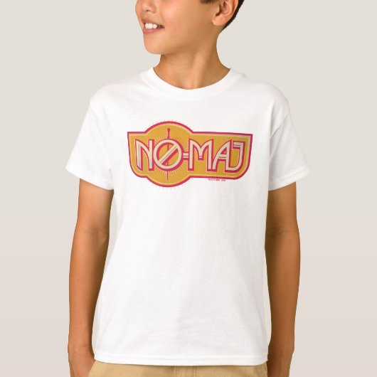 Red & Yellow NO-MAJ™-badge T-shirt (Voorkant)