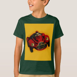 Red Yellow Old Auto Racing Car T-shirt