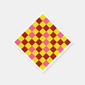 Red Yellow Pink Checkered Pattern Design Servet (Hoek)