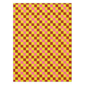 Red Yellow Pink Checkered Pattern Design  Tafelkleed (Voorkant)