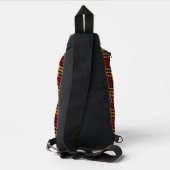 Red Yellow Plaid Checker Seamless Pattern Sling Bag (Achterkant)