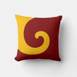 Red Yellow Retro Abstract kunstdeco schilderen Kussen