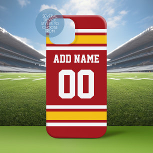 Red Yellow Sports Team Football Jersey