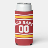 Red Yellow Team Jersey - Aangepast naamnummer (Seltzer Voorkant)