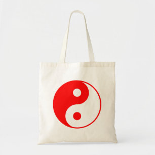 Red Yin Yang Canvas tas