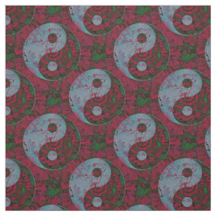 Red Yin Yang Pattern Stof