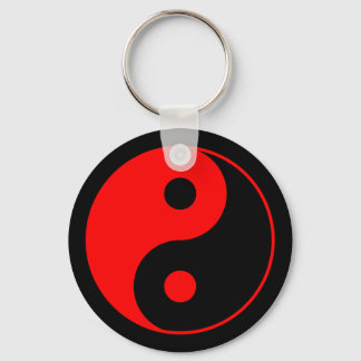 Red Yin Yang Symbol Sleutelhanger