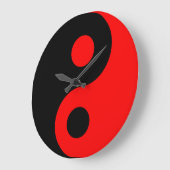 Red Yin Yang Wall klok (Hoek)