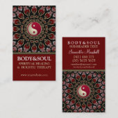 Red YinYang Eastern New age Visitekaartjes (Voorkant / Achterkant)