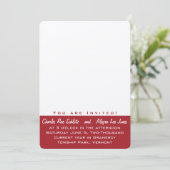 Red Your Photo Wedding Invitations (Debout devant)