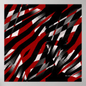 Red Zebra Abstract Poster (Voorkant)