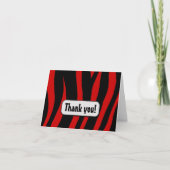 Red Zebra Imprimer "Merci"! carte de note (Devant)