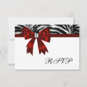 Red Zebra Red Bow RSVP (Devant)