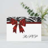 Red Zebra Red Bow RSVP (Debout devant)