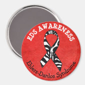 Red Zebras EDS Syndrome Ehlers-Danlos Magnet (Recto/Verso)