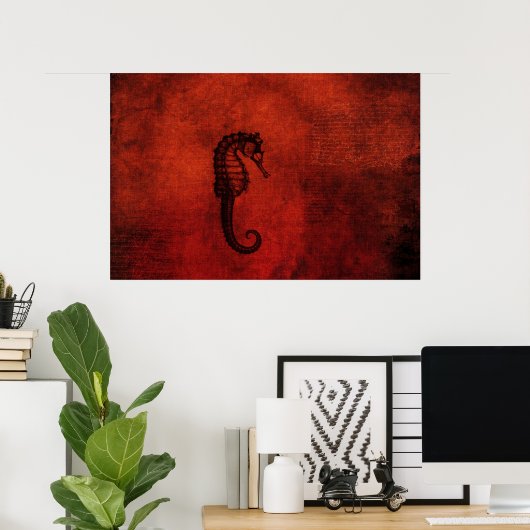 Red Zee Dragon Poster (Thuiskantoor)