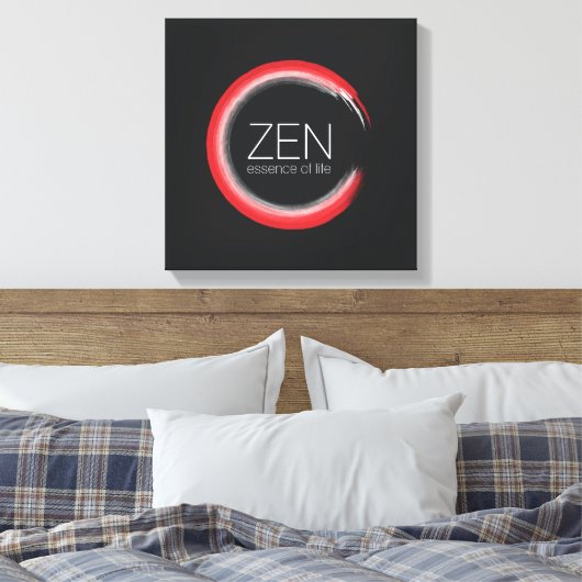 Red Zen Canvas Afdruk (Insitu (Slaapkamer))