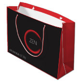 Red Zen Large Gift Bag Groot Cadeauzakje (Achterkant Gekanteld)