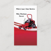 Red Zero Draai Lawn Care Service Visitekaartje (Achterkant)