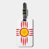 Red Zia Sun God Bagagelabel (Voorkant verticaal)