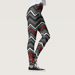 Red Zig Zag... Brain Aneurysm Leggings
