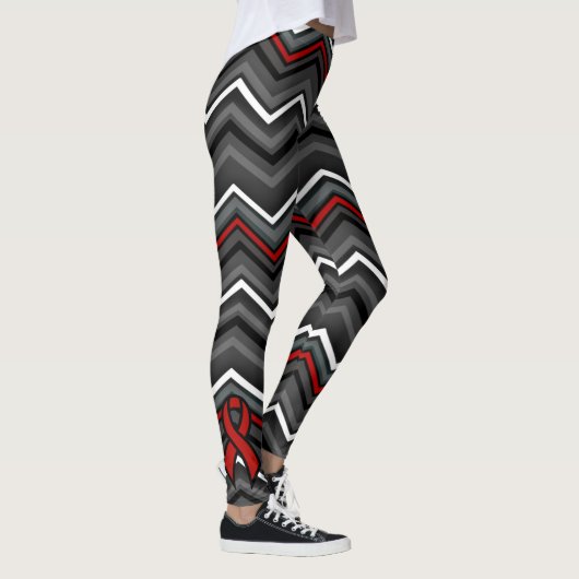 Red Zig Zag... Brain Aneurysm Leggings (Rechts)