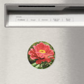 Red Zinnia Magnet (In Situ (Lave-vaisselle))