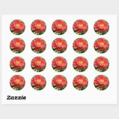 Red Zinnia Stickers (Vel)