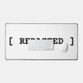 [ REDACTED ] Large Minimalist Typographic Desk Mat (Keyboard & Muis)