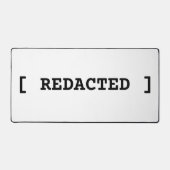 [ REDACTED ] Large Minimalist Typographic Desk Mat (Recto)