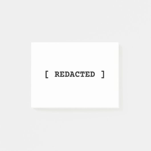 [ REDACTED ] Minimalist Professional Post-it Notes (Devant)