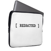 [ REDACTED ] Minimalist Typographic Professional  Laptop Sleeve (Voorkant Rechts)