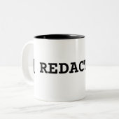 [ REDACTED ] Typographic Minimalist Two-Tone Mug (Devant gauche)